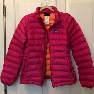 Patagonia Pink Red Goose Down Puffer